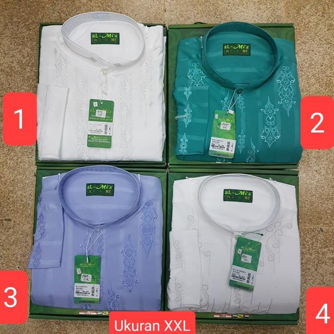 TERBARU koko al Mia lengan panjang original Al-mia ukuran XXL /BAJU KOKO PRIA/BAJU KOKO DEWASA/BAJU 