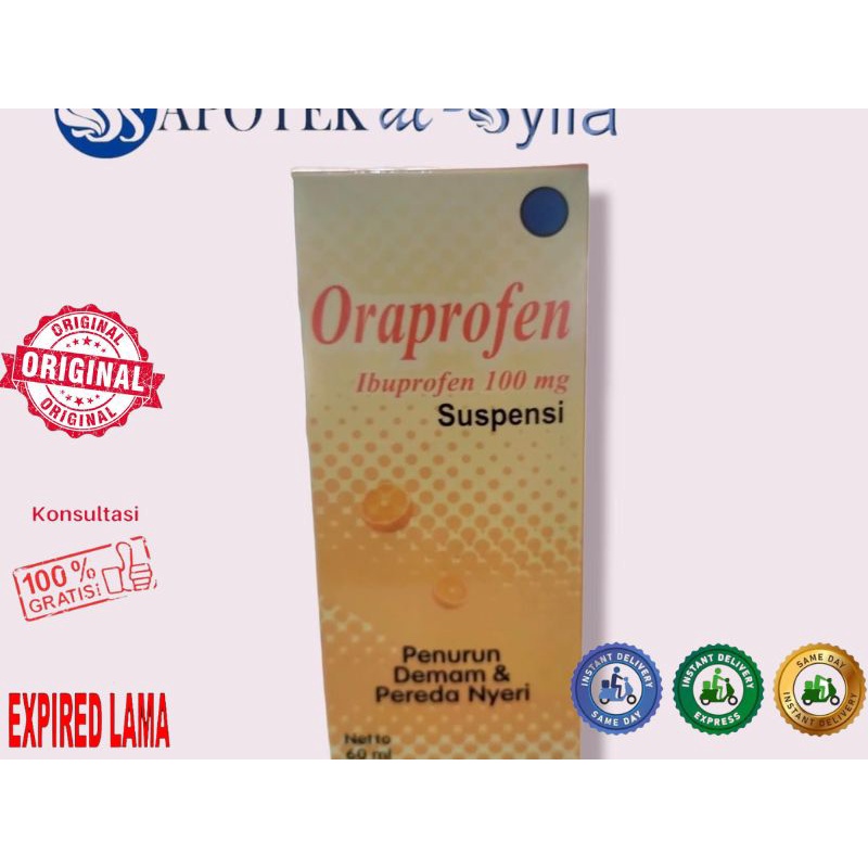 Oraprofen suspensi sirup 100ml/Ibuprofen 100mg