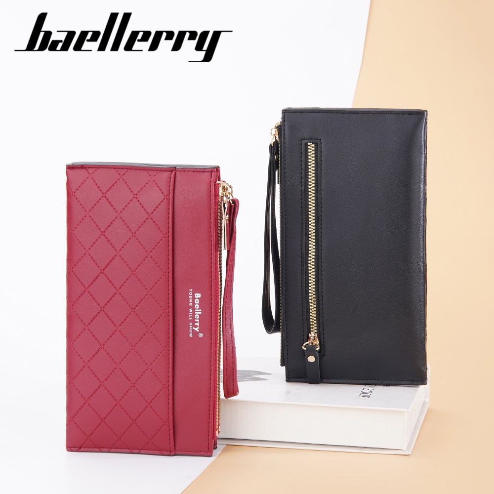 BAELLERRY N3238 Dompet Wanita Panjang Clutch Dompet Handphone Bahan Kulit PU Leather WATCHKITE WKOS