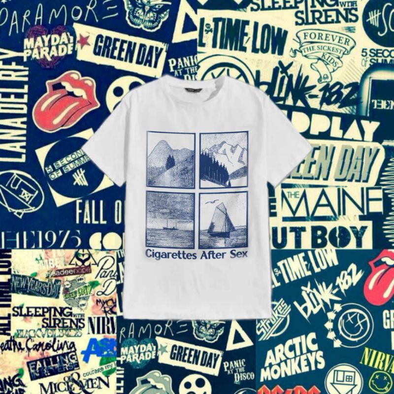 Kaos/T-shirt Putih Band Cigarettes After Sex Unisex