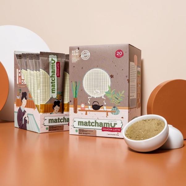 

☟ Matchamu Hojicha Latte Box of 20 ✺