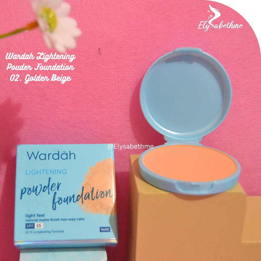 ✿ELYSABETHME✿ 🅆 🄰 🅁 🄳 🄰 🄷 Wardah bedak padat lightening anti wajah berminyak untuk harian powder compact two way cake