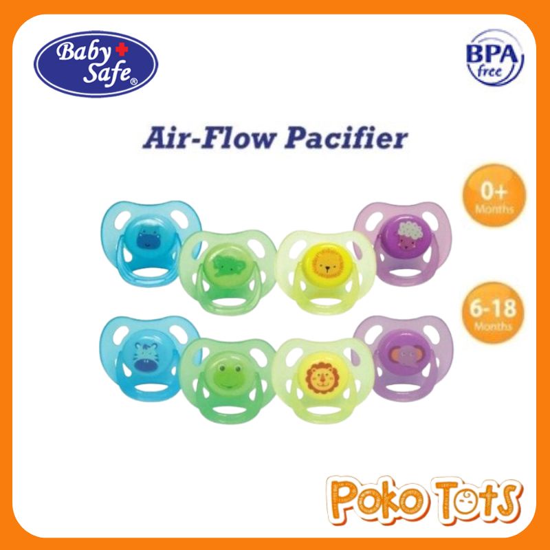 Baby Safe Air Flow Pacifier with Case Silicone Soothers Isi 1pcs Empeng Bayi