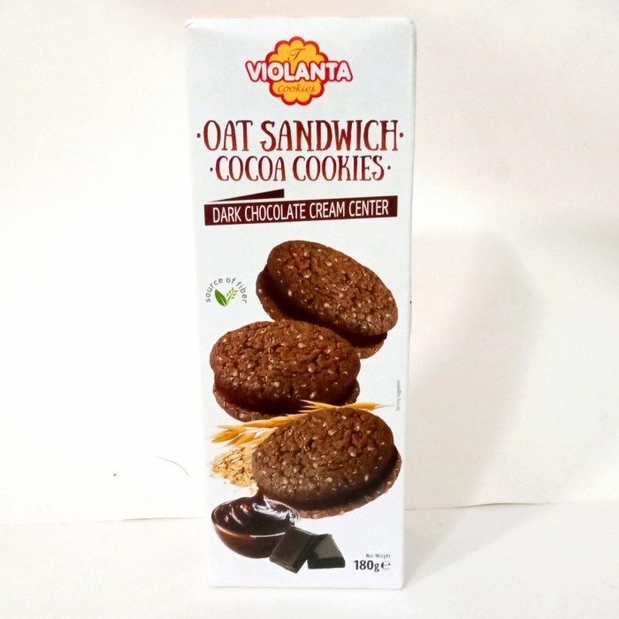 

VIOLANTA OAT SANDWICH COCOA COOKIES DARK CHOCOLATE CENTER 180 GR