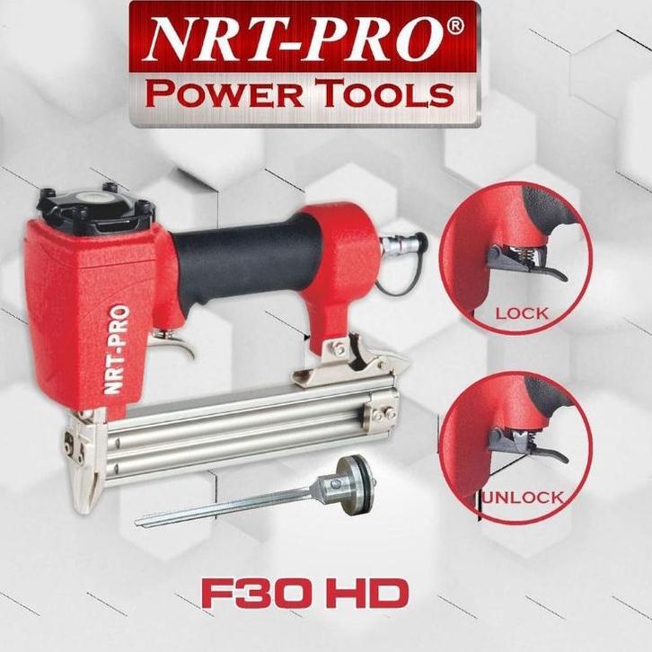 ◘ NRT PRO F30 AIR NAILER MESIN PAKU TEMBAK ANGIN KOMPRESSOR NRT PRO F30HD ALAT PAKU TEMBAK LURUS ➩