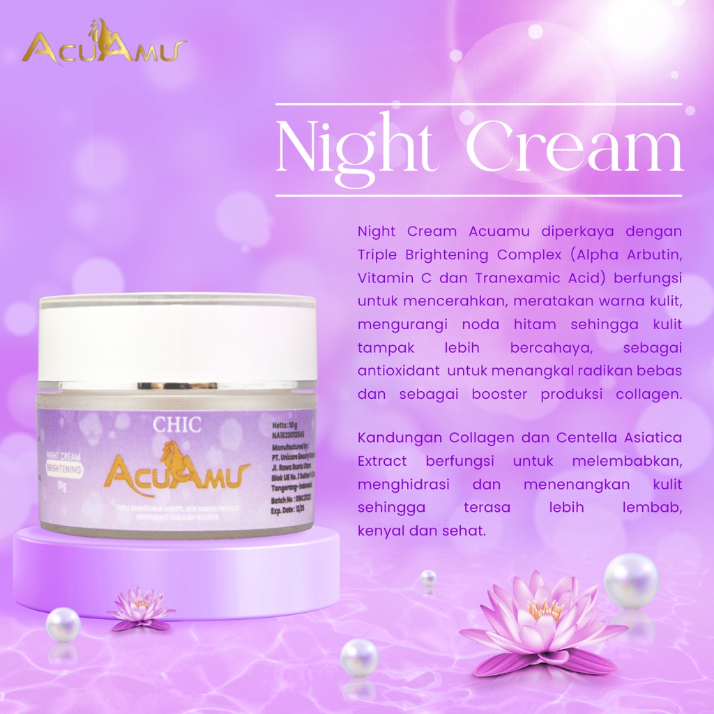 ACUAMU PAKET BRIGHTENING / PERAWATAN WAJAH / SKIN CARE/ CERAH DALAM 14 HARI BPOM