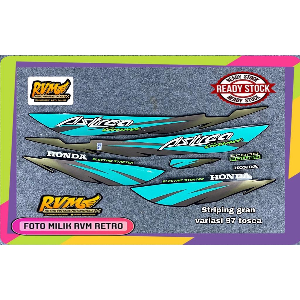 strip striping grand 1997 lis bodi motor honda astrea grand 97 tosca