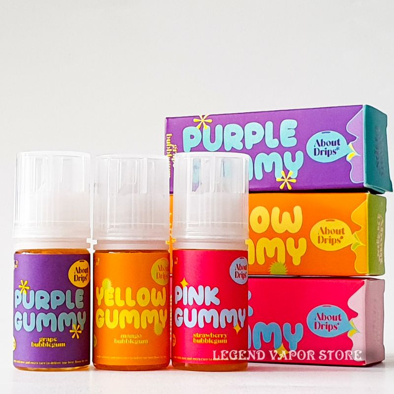 SALT NIC - LIQUID FOOM Bubblegum Series YELLOW GUMMY PINK GUMMY PURPLE GUMMY 30ML 30MG AUTHENTIC