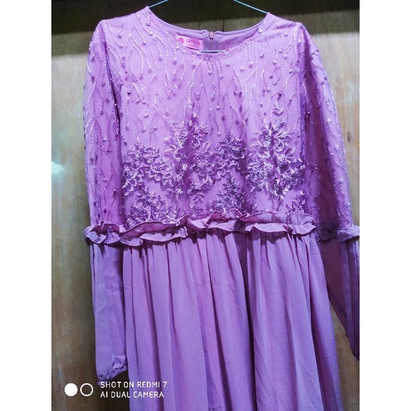 Gamis Brukat / Dress brukat, acara kondangan, Lamaran, dress murah