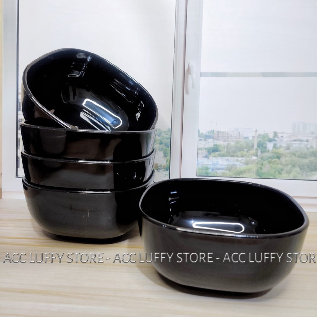 Promo 6 Pcs Mangkok Mandalika  - Mangkok Japan Melamin - Mangkuk Ramen - Mangkok kotak Melamin 6INC