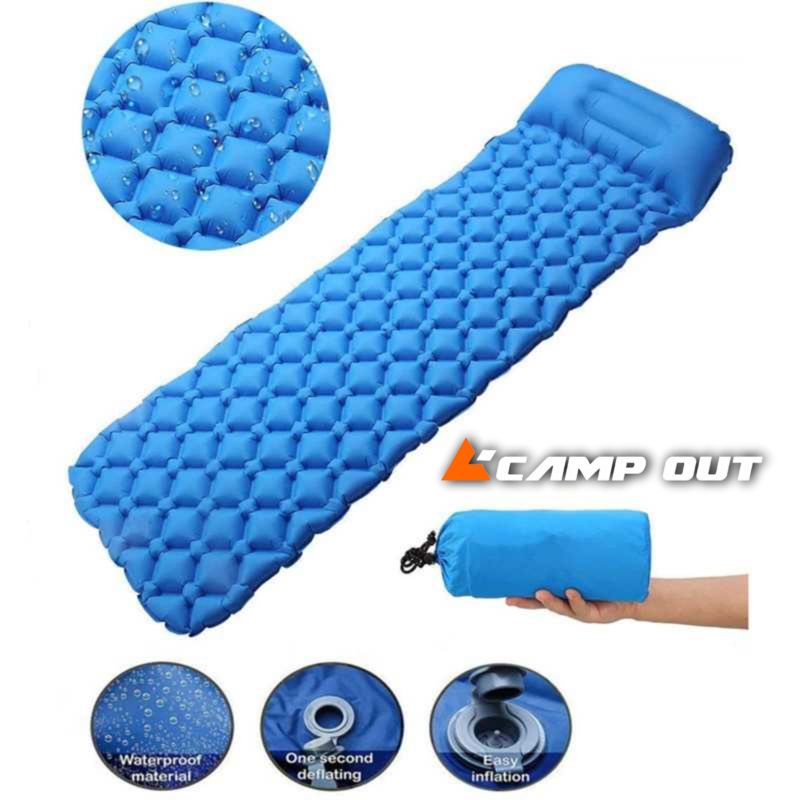 Matras Angin Camping - Sleeping Pad Hiking - Kasur Angin Bantal -  Inflatble Bed For Sleeping