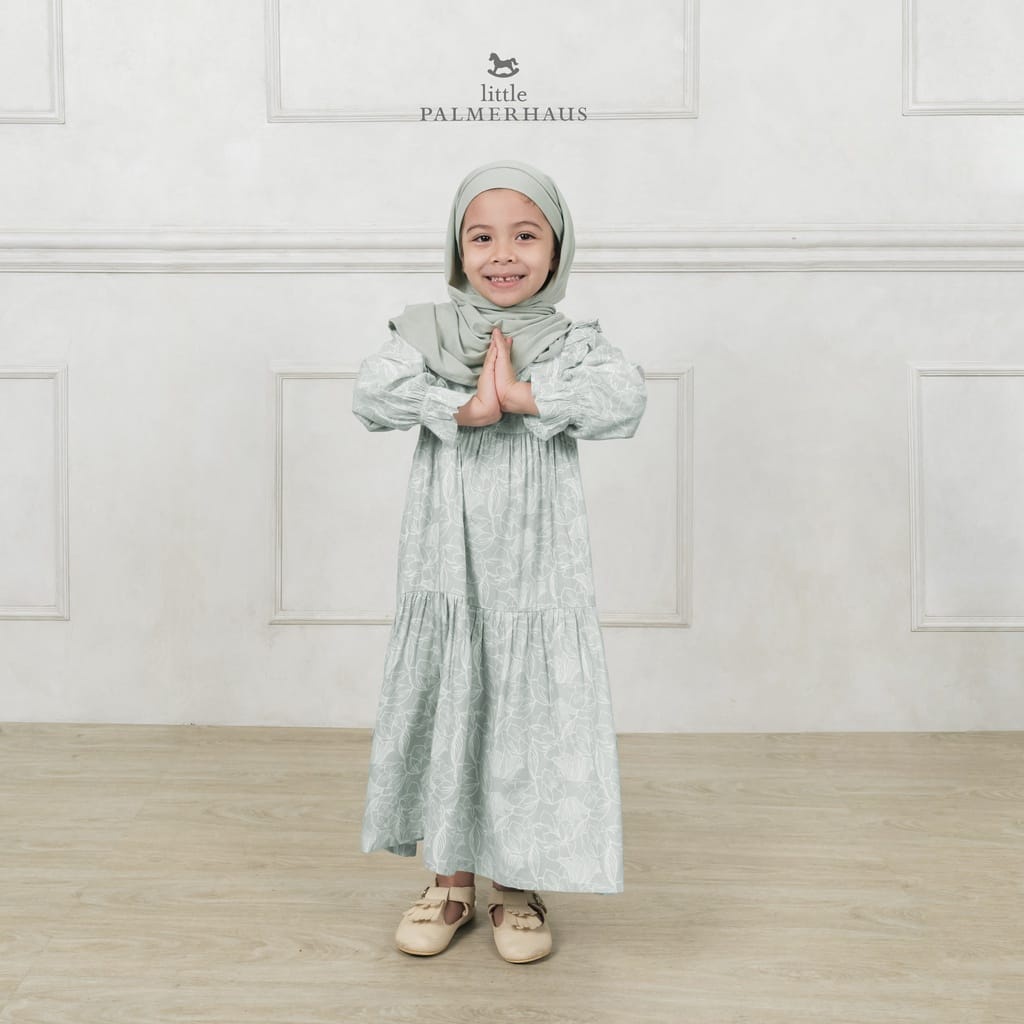 Little Palmerhaus Timeless Ruffle Gamis Set - Baju Gamis Anak (WARNA RANDOM)