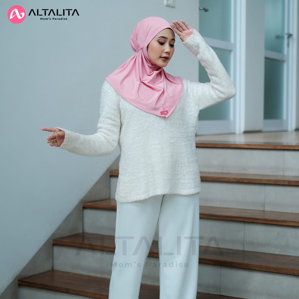 Altalita - Jilbab Instan Tali Nyta Non Pet Hijab Bergo Sport Non Pad Bahan Jersey Premium Cocok Untuk Olahraga Volly Futsal Senam dan Sehari-Hari