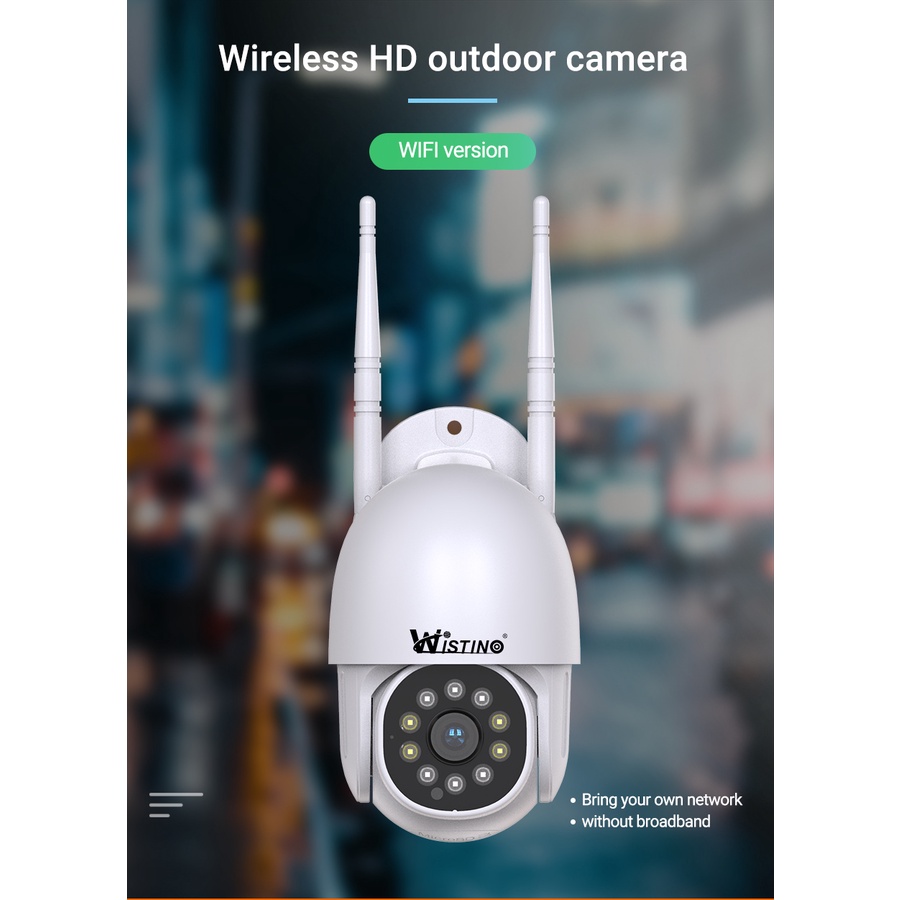 CCTV Cam PTZ Nirkabeln P2P HD-2MP