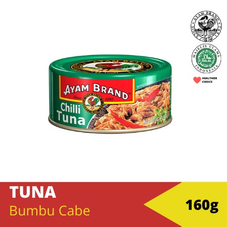 

Ikan Tuna Kaleng Ayam Brand Chili Cabe 160 gr Makanan Siap Saji