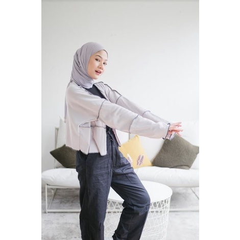 Lucy Cardigan Simply Outer Wanita Kardigan Katun  Outer Crop Kekinian by Chikoisme NR