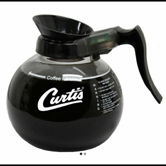 Pitch Curtis Coffee Glass Decanter 1.8 Liter Hitam Dan Coklat
