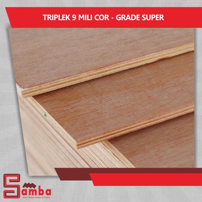 @@@@] TRIPLEK 9 mm cor / grade super uk 122x244 harga 1 pallet