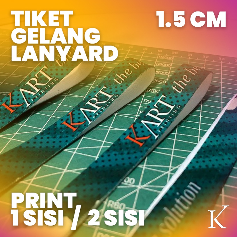 Gelang Tiket Lanyard Sublim Custom 1,5 CM Event Full Print