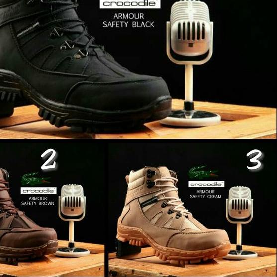 ☂ sepatu pria boots sapety armor crocodile armour morisey boot original handmade ➾