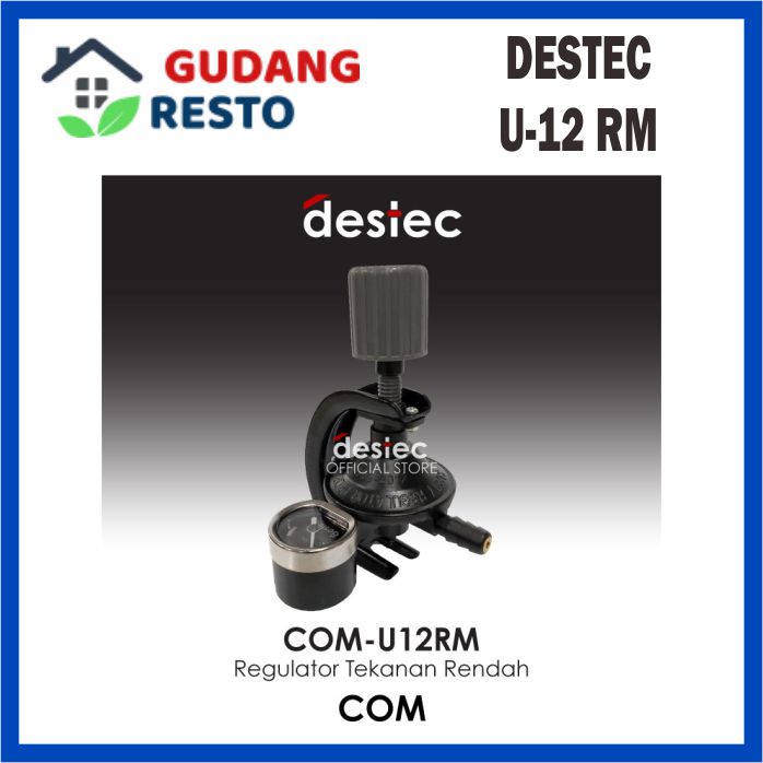 REGULATOR DESTEC METER U12RM COM KOMPOR GAS KEPALA LPG TEKANAN RENDAH U 12 RM / 201 M / U12 RM / 201M