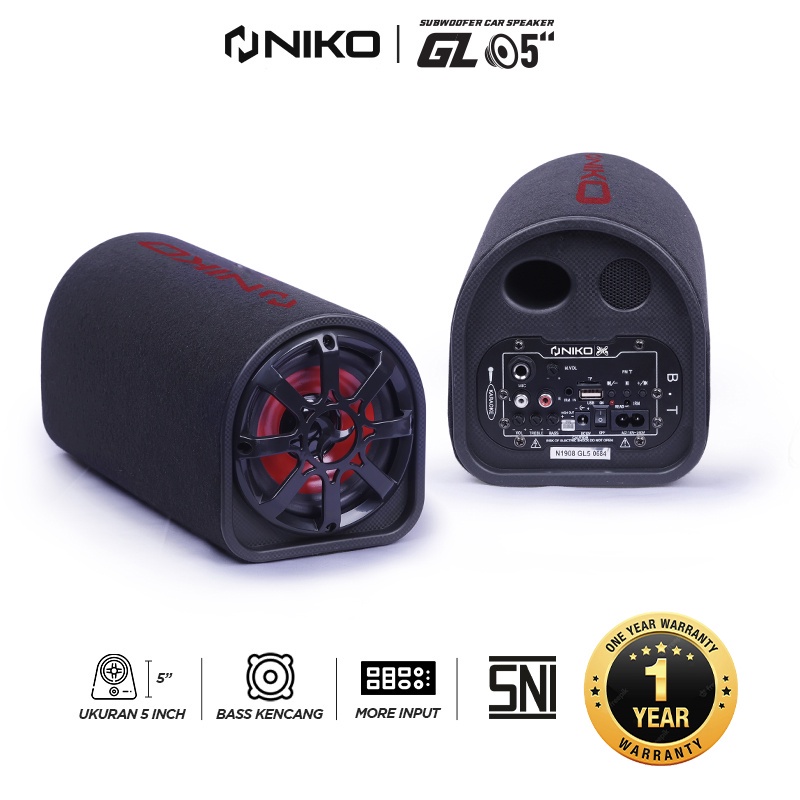 NIKO GL5 Subwoofer Car Speaker 5 inch 30 Watt - Speaker Tabung 5 inch