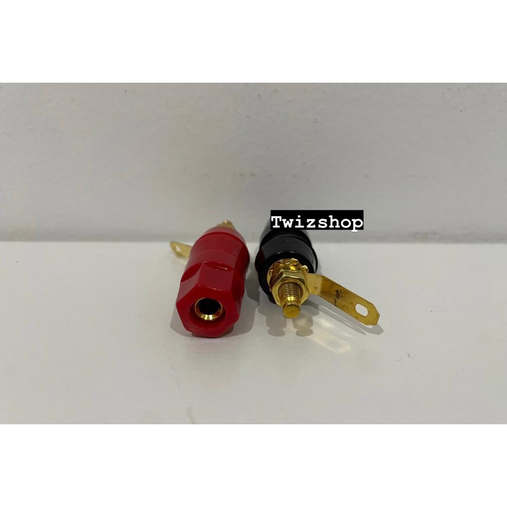 Binding Post Gold Plated Audio Speaker Terminal Merah dan Hitam (1 set)