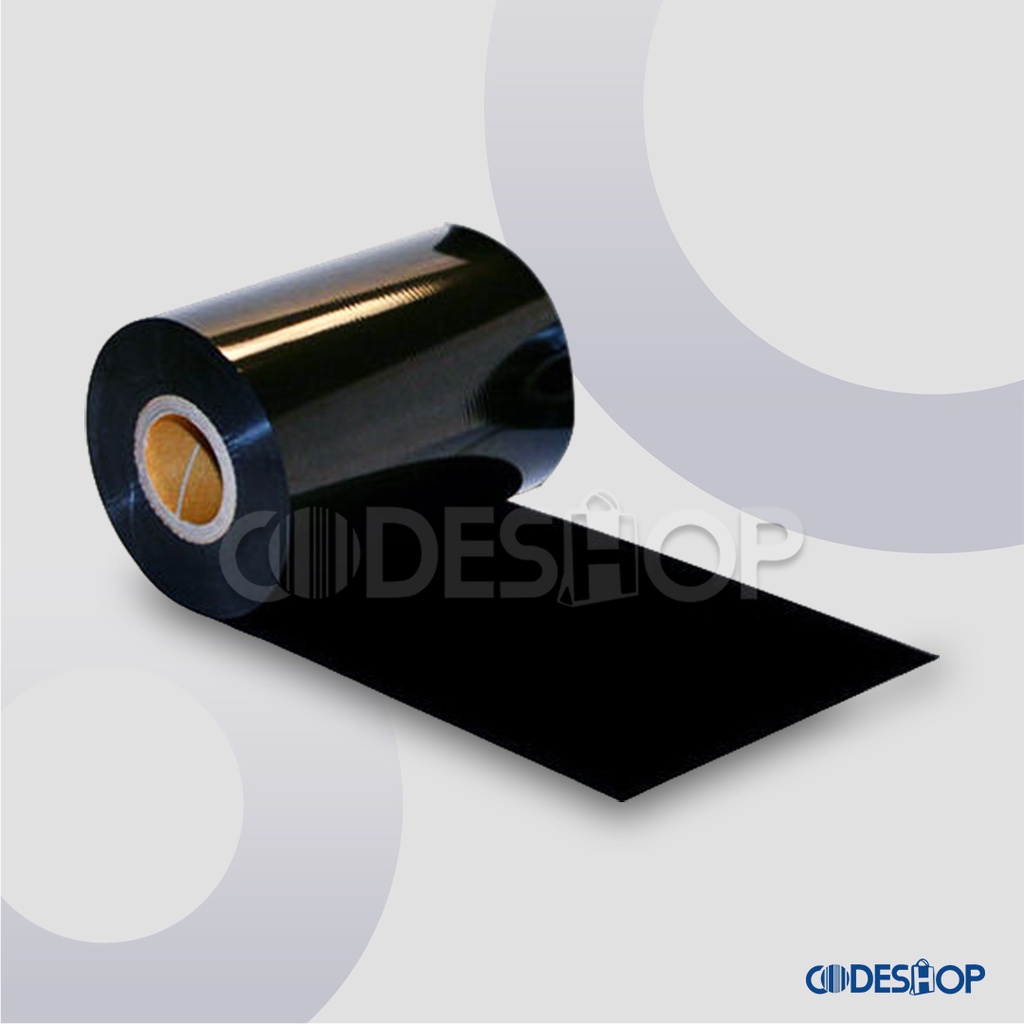 Pita Tinta / Ribbon Printer Resi Dan Barcode WAX RESIN Codeshop 110 mm X 300 M - Hitam