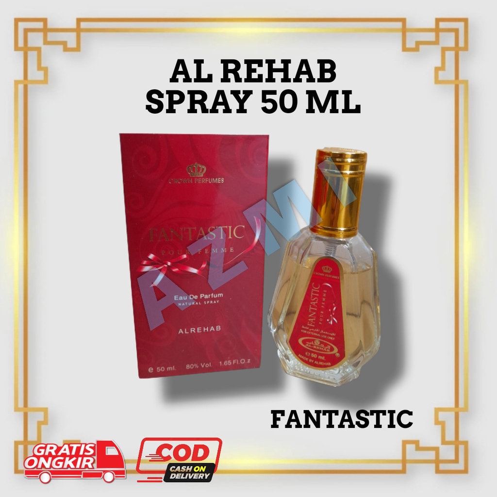 Parfum Al Rehab Spray FANTASTIC 50ml, Original Jeddah