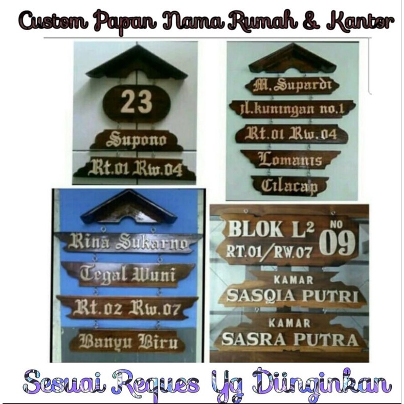 

Papan nama kayu
