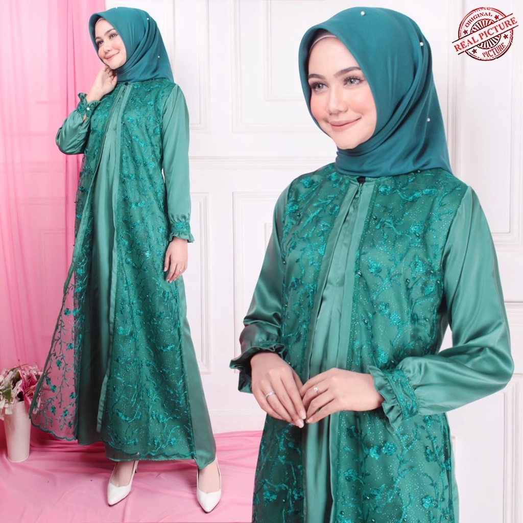 Gamis Maxi Bahan Velvet Roberto Busui Friendly Model Kekinian Jubaidah HOPYLOVY