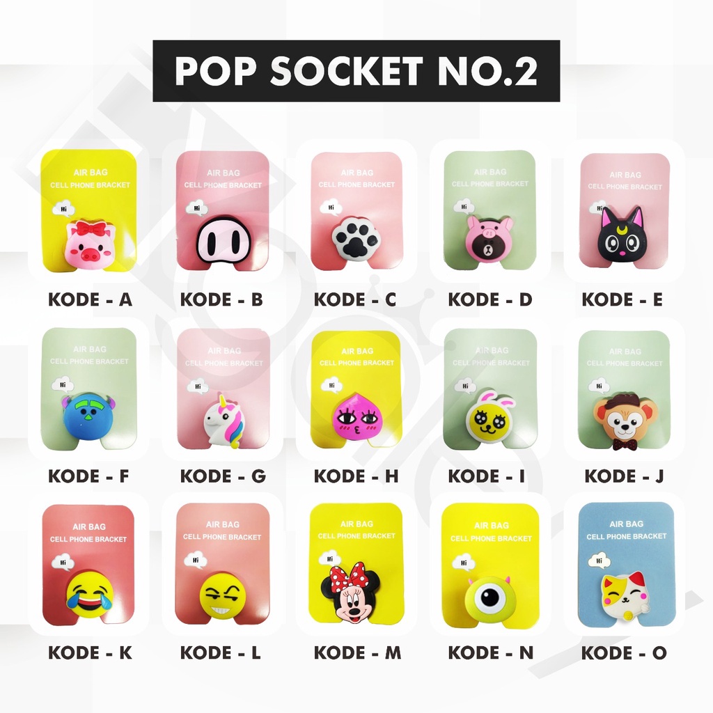 FYGALERY POP SOCKET 3D KARAKTER CARTOON CUTE POPSOCKET PVC MOTIF POP SOCKET MURAH  IMPORT