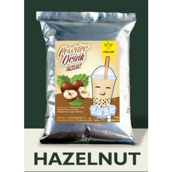 bubuk minuman rasa hazelnut powder drink