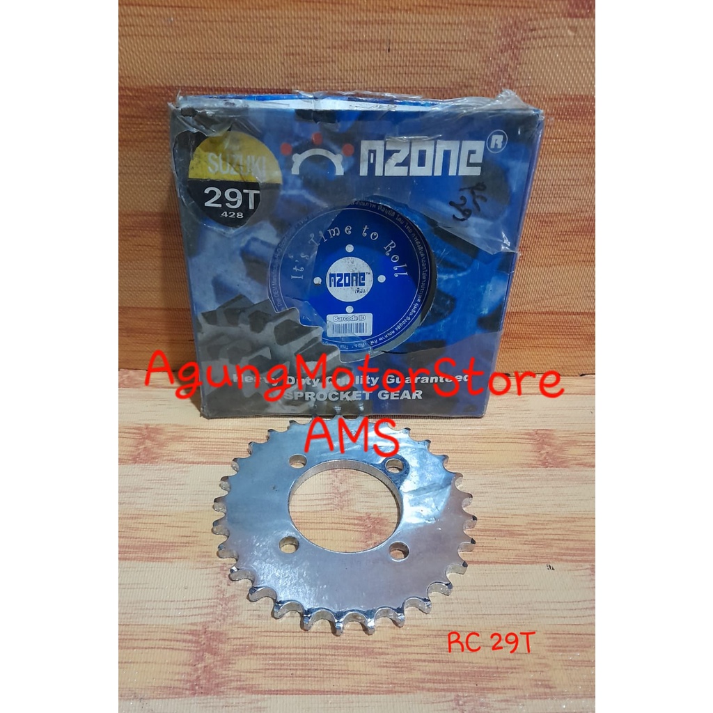 GEAR BELAKANG SUZUKI RC100 CHROME MERK AZONE
