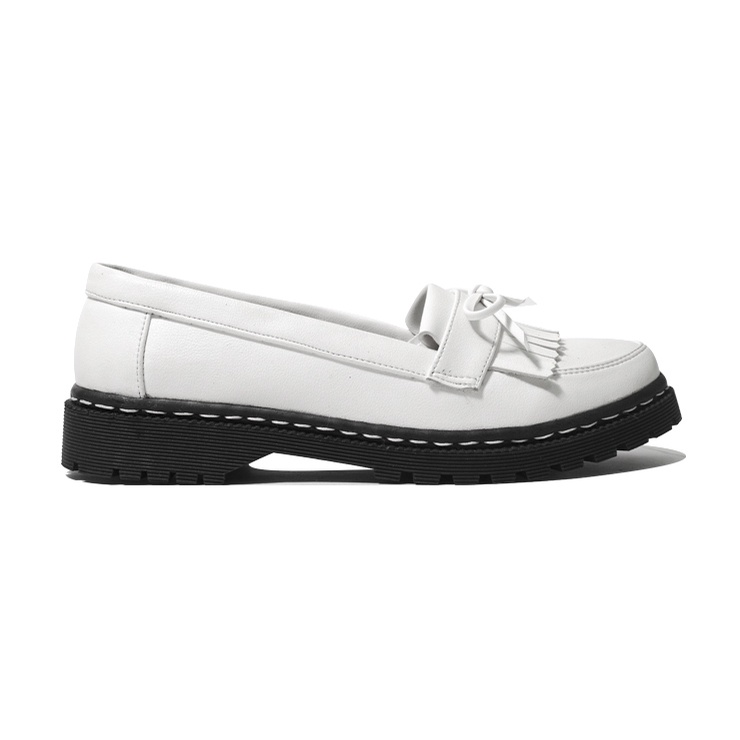 Sepatu Pantofel Wanita Formal/Kantor Sepatu Slip-On |MNM x Lvnatica| VICTORIA WHITE