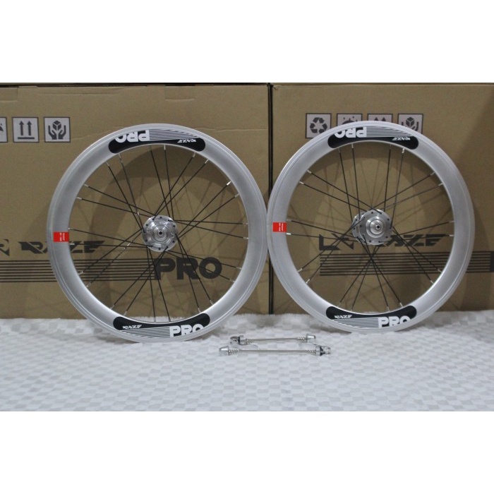 Velg rims wheelset sepeda lipat raze pro 20 murni Discbrake 406 20inch