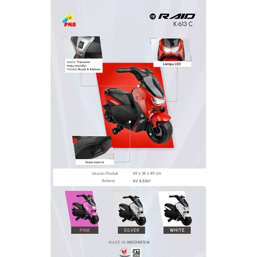 MOTORAN AKI ANAK PMB K-613C NMAX MINI// PMB K-613C MOTORAN AKI