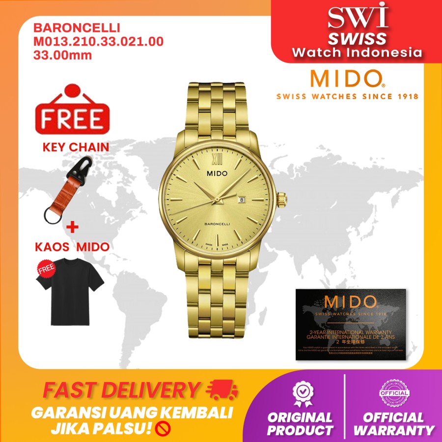 Jam Tangan Wanita Mido M013.210.33.021.00 Baroncelli Analog