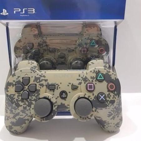 ➫ controller stick stik PS 3 PS3 PC laptop android wireless hitam putih army ✱