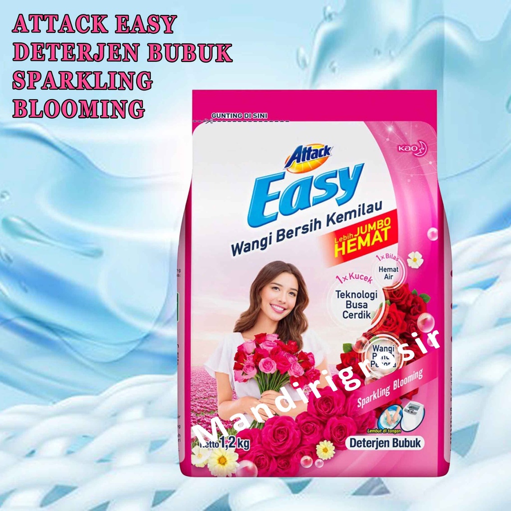 Attack Easy * Detergent Bubuk * Sparkling Blooming * 1.2kg