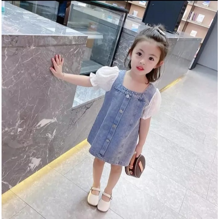 Dress Angela 1 - 6 Tahun Dress jeans Baju Anak Berkualitas