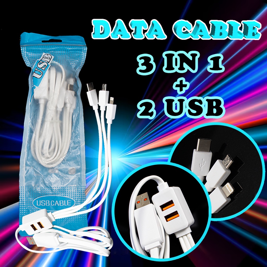 Cable Universal Android / Ios / Iphone Kabel Data Fast Charging Speed 2.4A Untuk MI VIVO SAMSUNG OPPO REALME IPHONE IPAD