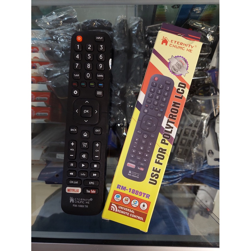 Remot Remote TV Polytron Smart TV LED Youtube Langsung Pake