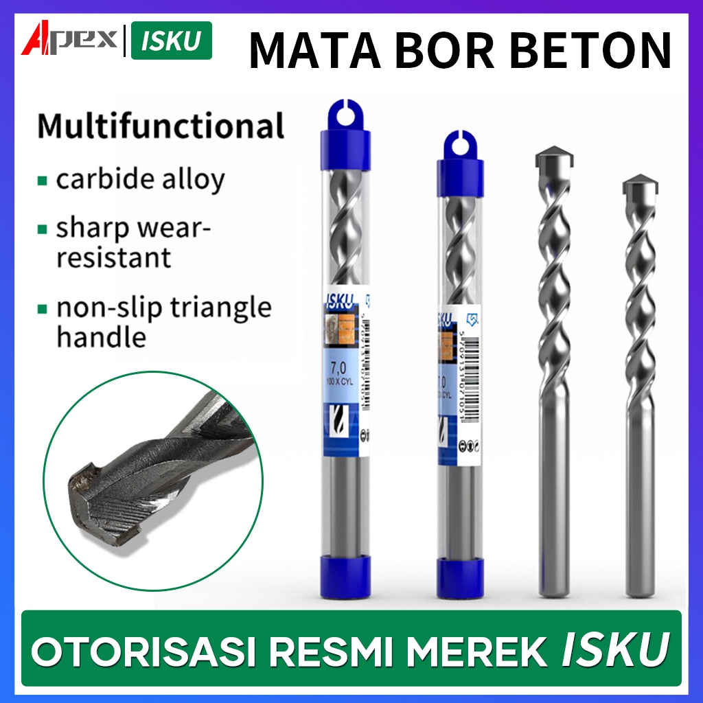 ISKU Mata Bor Beton HSS Memutar Bor Mata Bor Baja Kecepatan Tinggi Twist Drill Bit 3MM - 12 MM Untuk Baja Tahan Karat, Besi, Aluminium,