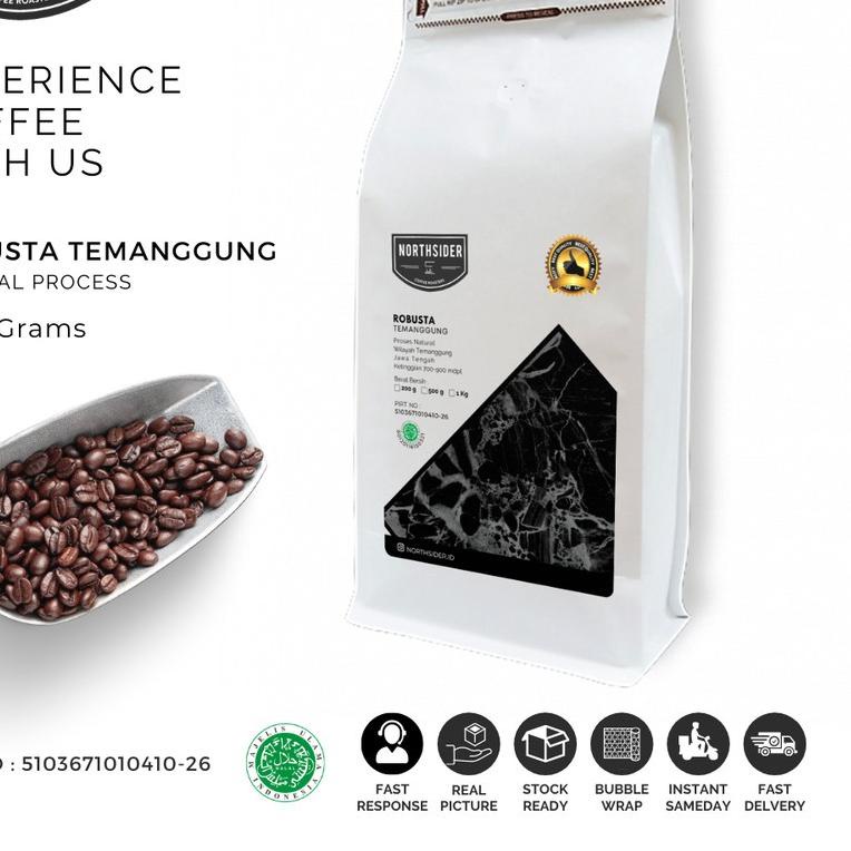 

♧ KOPI BIJI ROBUSTA TEMANGGUNG NATURAL - 1KG NORTHSIDER COFFEE ℗