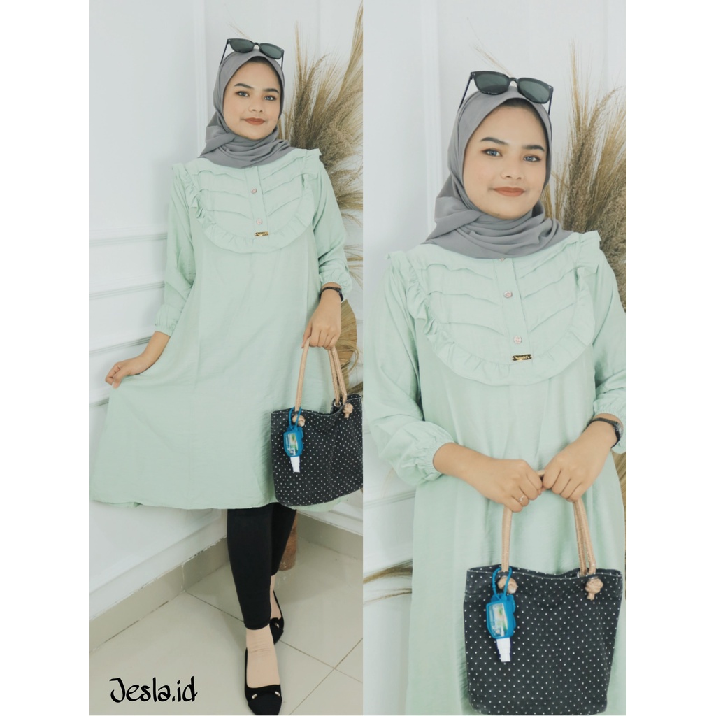 HAWA TUNIK BAHAN POLO LINEN MOTIF POLOS KANCING DEPAN ( BUSUI FRIENDLY ) UKURAN M L XL XXL LD 112 PB 100 PT 51 LONG TUNIK JUMBO KEKINIAN BAJU TUNIK TERBARU 2023 MOTIF POLOS TUNIK KOREAN STYLE MUSLIM