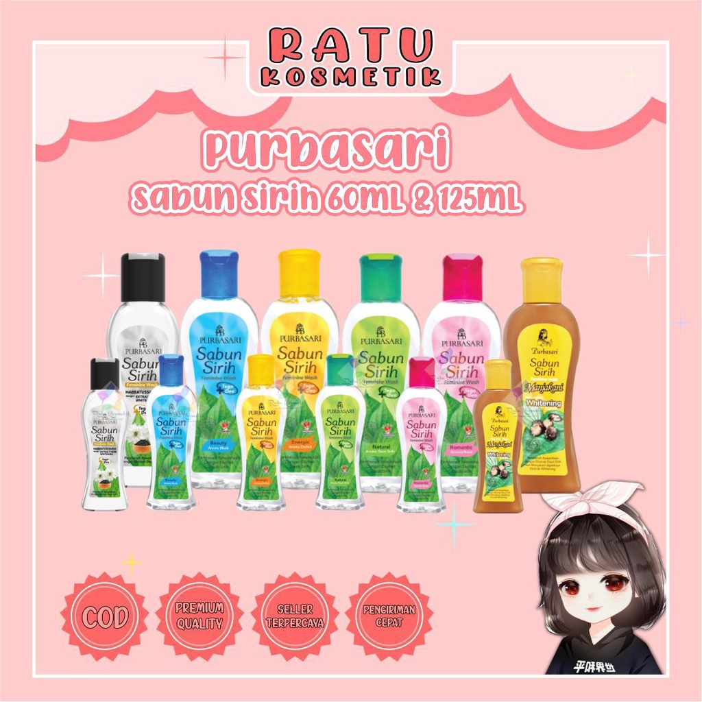 ❤ RATU ❤ Purbasari Sabun Sirih 60ml - 125ml | Sabun &amp; Parfum Kewanitaan Ekstrak Daun Sirih