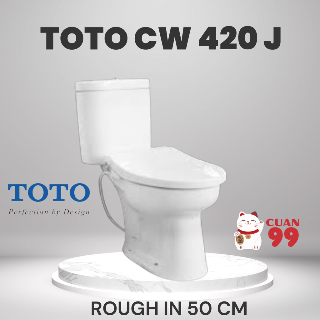 Closet Toto Cw 420 J + SW 420 JP + TCW 07S ( Tutup Ecowaser) ORIGINAL