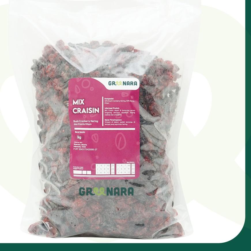 

℗ Greenara Craisin 1Kg / Mix Dried Cranberry dan Raisin ●