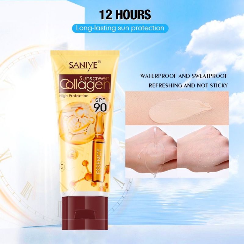 SANIYE Sunscreen Cream tabir surya Collagen Whitening Moisturizing High